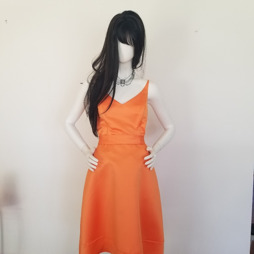 Homecoming prom wedding dress butterfly orange